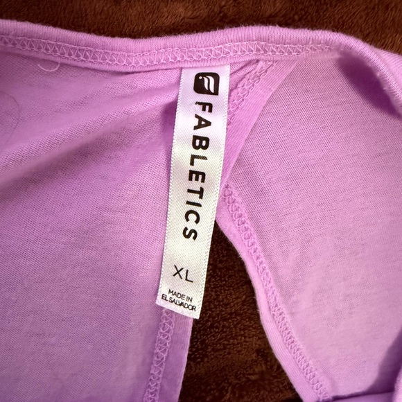 Fabletics Soft Lavender Long Sleeve Top - Picture 2 of 4